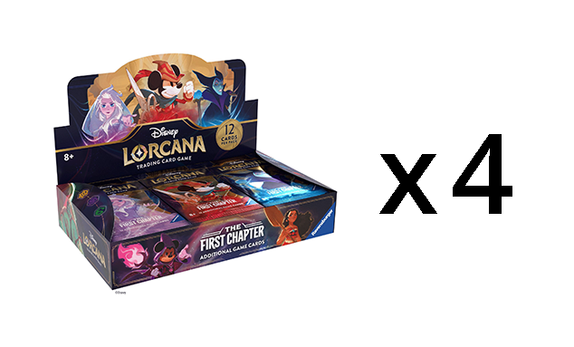 Disney Lorcana The First Chapter Booster Box CASE (4 Booster Boxes)